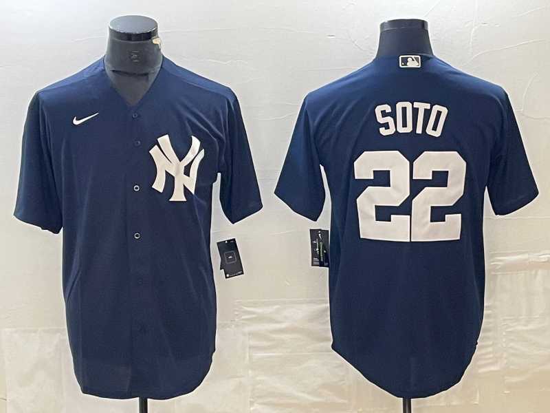 Men's New York Yankees #22 Juan Soto Name Navy Blue Cool Base Stitched Baseball Jersey,We sell and wholesale Men's New York Yankees #22 Juan Soto Name Navy Blue Cool Base Stitched Baseball Jersey on line form chian!